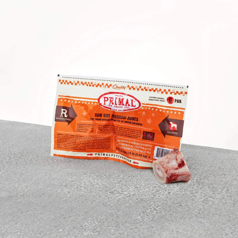 Primal Frozen Raw Beef Marrow Bones for Dogs