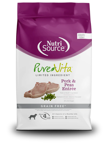 NutriSource PureVita Grain Free Pork & Peas Dry Dog Food