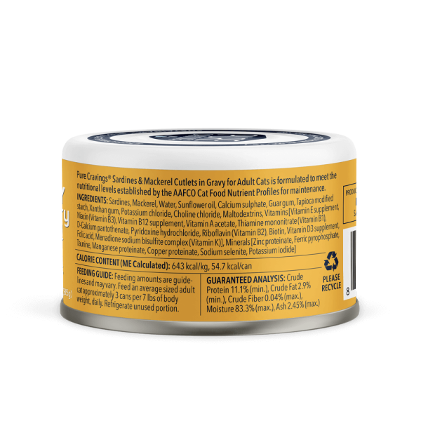 Pure Cravings Cutlets In Gravy Mackerel & Sardines Canned Cat Food