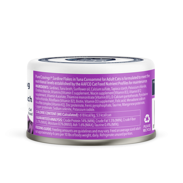 Pure Cravings Sardine Flakes in Tuna Consomme Canned Cat Food