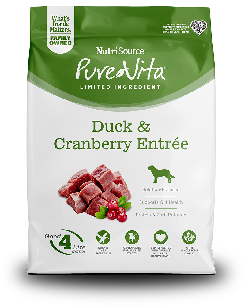 NutriSource PureVita Duck & Cranberry Dry Dog Food