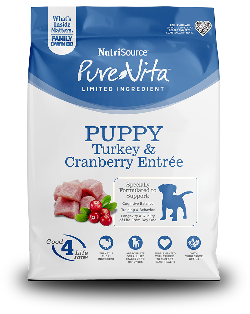 NutriSource PureVita Turkey & Cranberry Dry Puppy Food