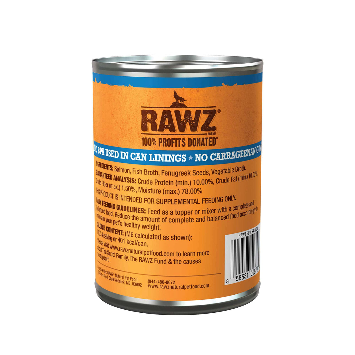 RAWZ 96% Salmon Canned Dog Food