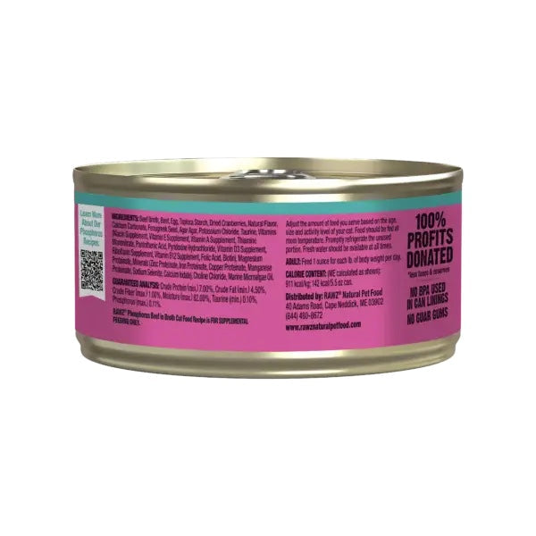 RAWZ Reduced Phosphorous Beef Pâté Canned Cat Food