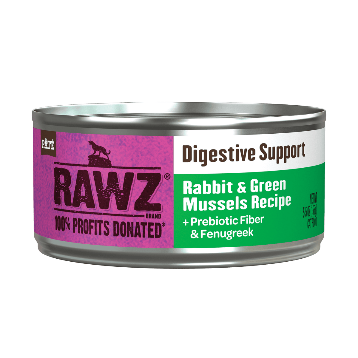 RAWZ Solutions Digestive Support Rabbit & Green Mussels Canned Cat Food