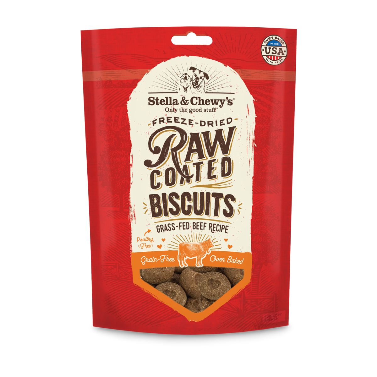 Stella & Chewy's Raw Coated Beef Biscuits for Dogs