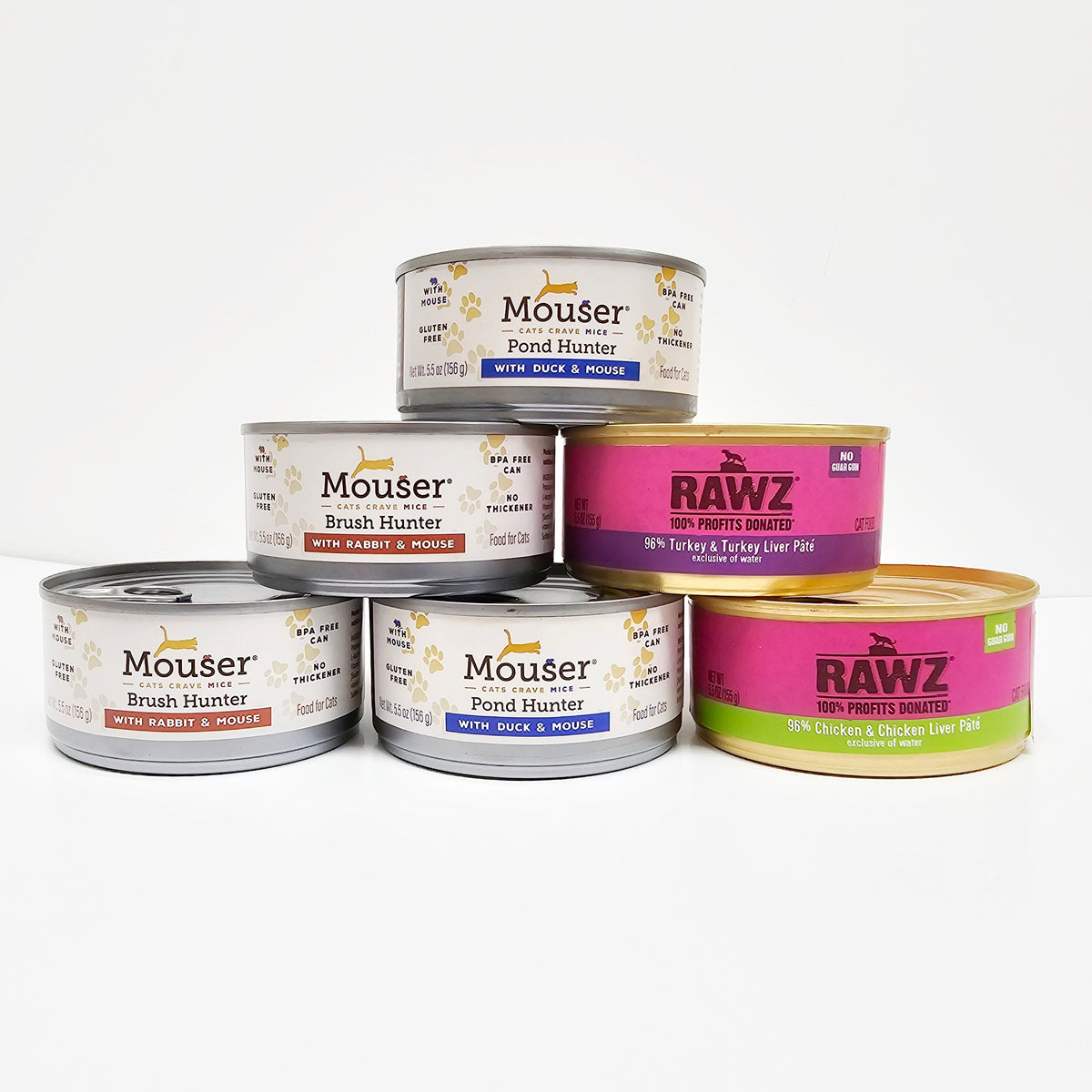 Rawz & Mouser Feline Favorites Canned Cat Food Bundle, 5.5oz Case of 24