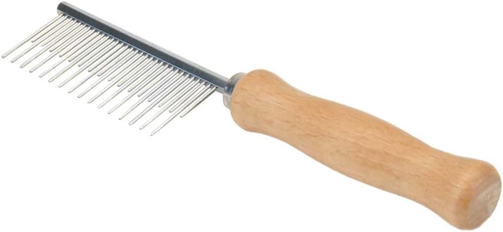 Safari Cat Shedding Comb Wood Grain Handle