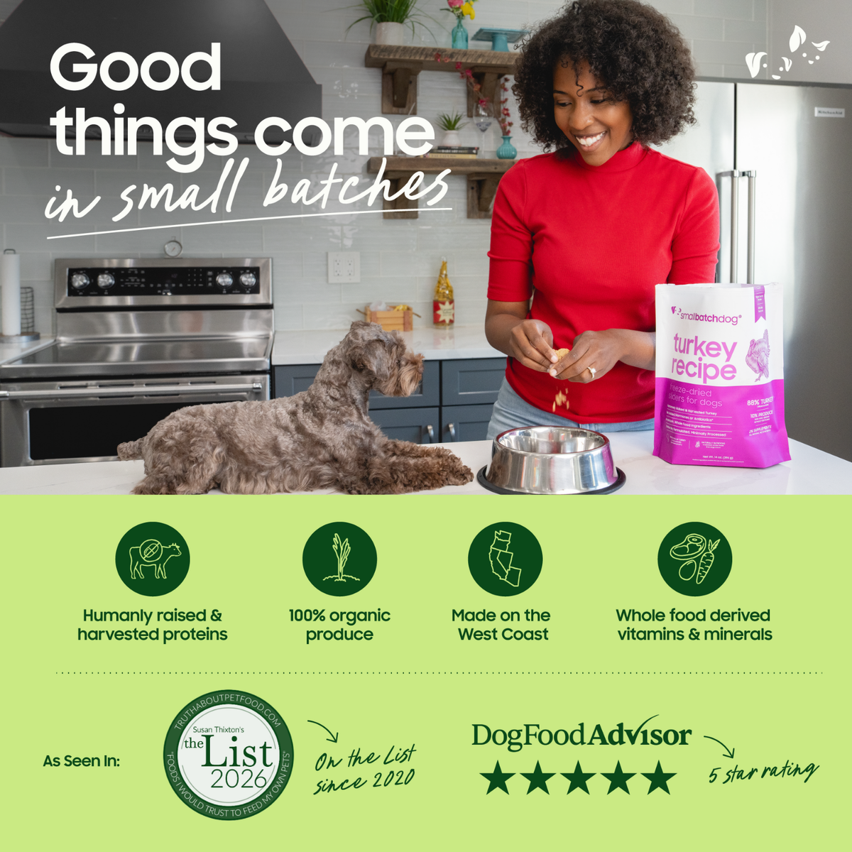 Small Batch Small Bites Freeze Dried Duck Recipe Meal or Topper
