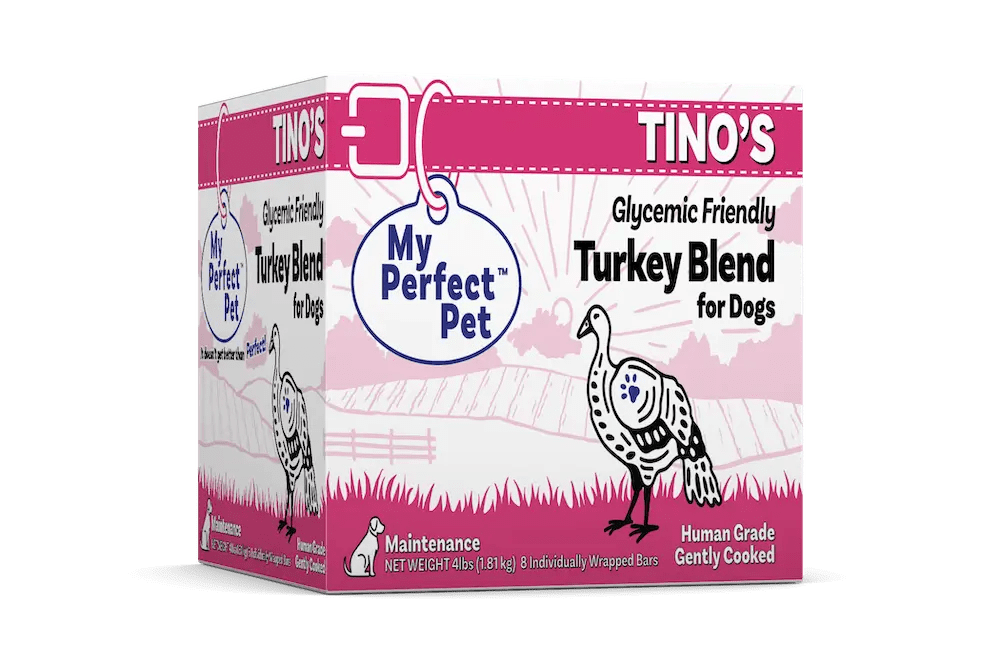 My Perfect Pet Tino's Glycemic Friendly Turkey Blend Frozen Dog Food Bars