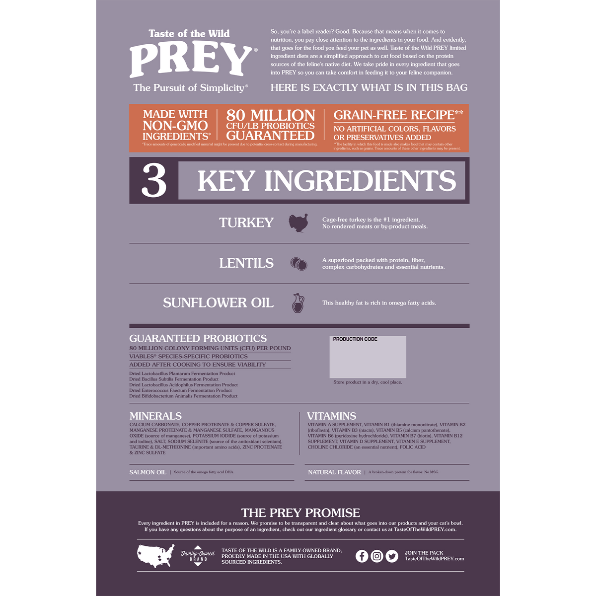 Taste of the Wild Prey Turkey Cat Food
