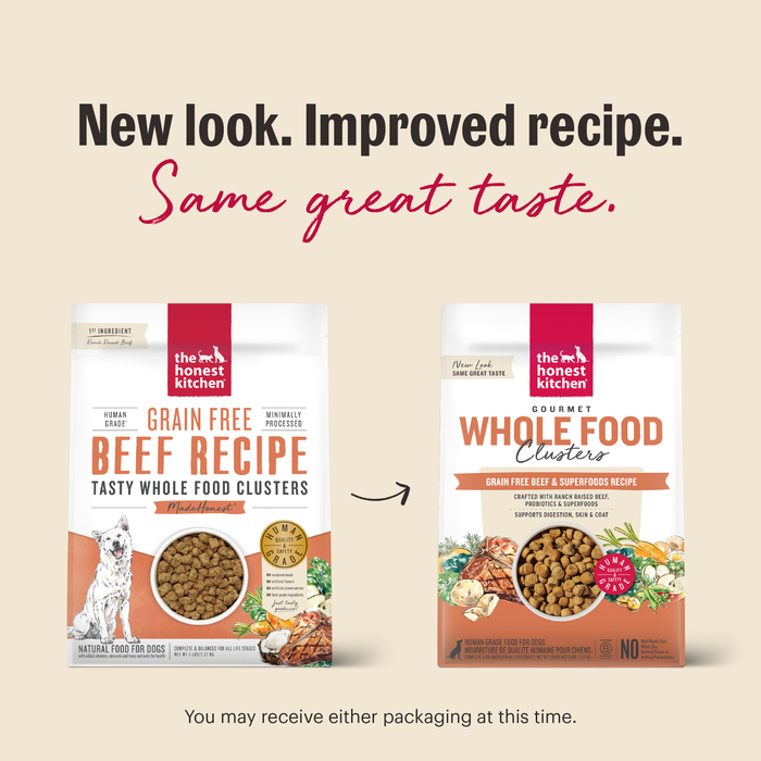 The Honest Kitchen Grain Free Beef Recipe Whole Food Clusters Dry Dog Food