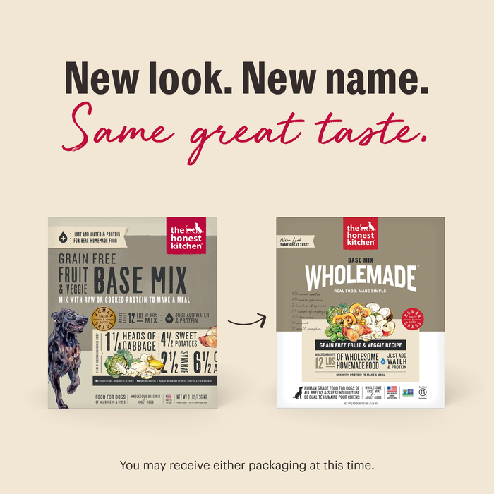 The Honest Kitchen Grain Free Fruit & Veggie Recipe Dog Food Base Mix