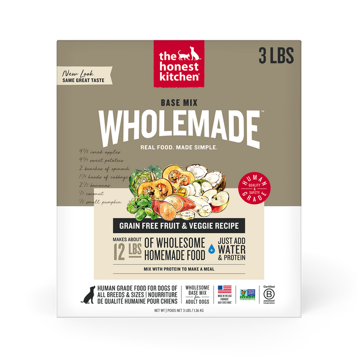 The Honest Kitchen Grain Free Fruit & Veggie Recipe Dog Food Base Mix