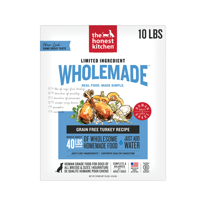 The Honest Kitchen Limited Ingredient Turkey Recipe Dehydrated Dog Food