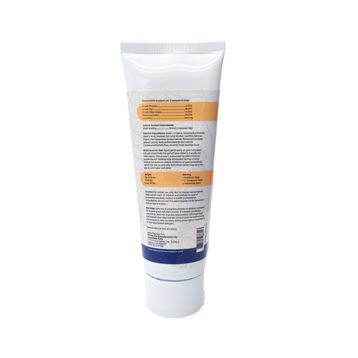 Thrive Pet Supplements L-Lysine Paw Gel for Cats