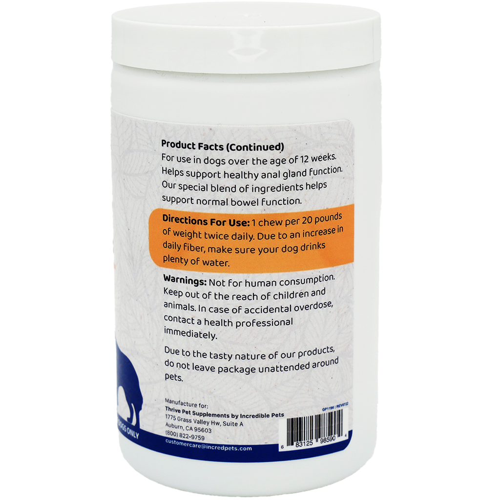 Thrive Pet Supplements Stop Scooting Soft Chews for Dogs