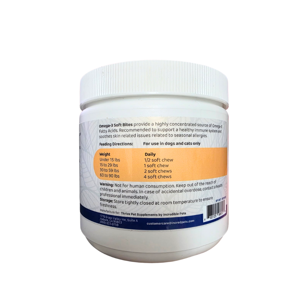 Thrive Pet Supplements Omega-3 Soft Bites Dog & Cat Chews