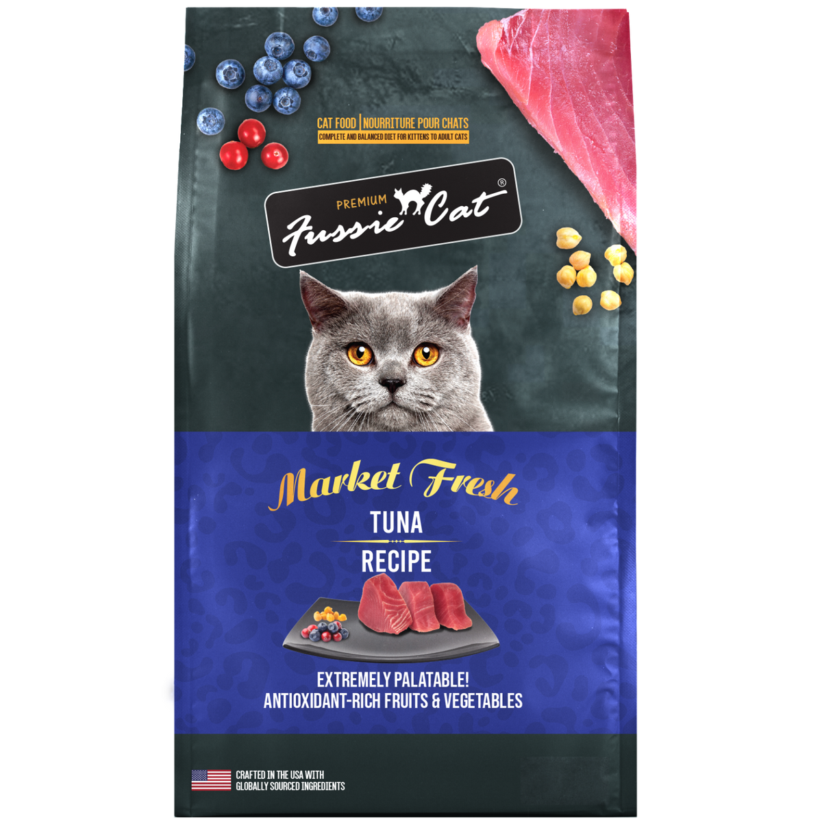 Fussie Cat Market Fresh Grain Free Tuna Recipe Dry Cat Food