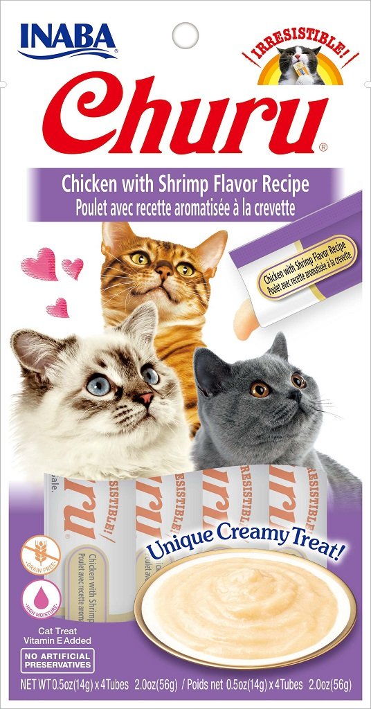 Inaba Churu Purée Chicken With Shrimp Cat Treat