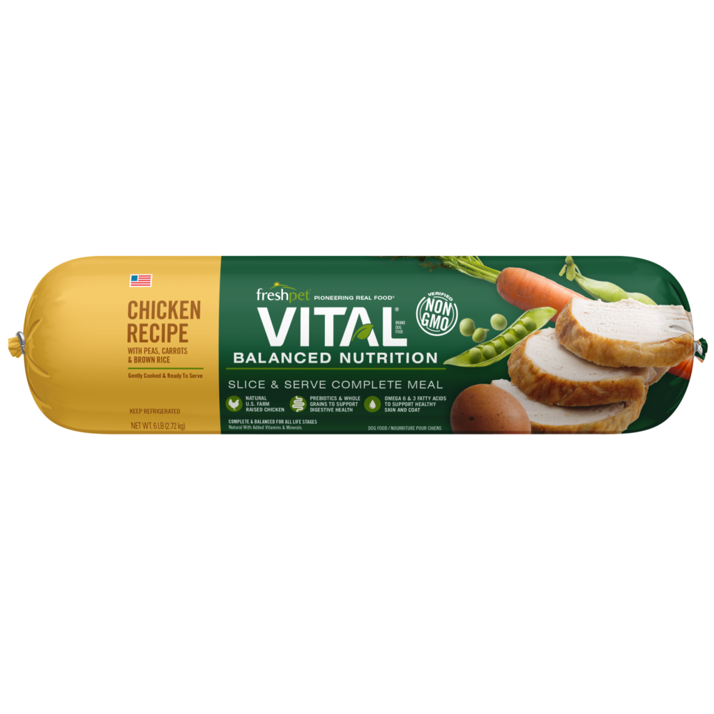 Fresh Pet Vital Chicken, Peas, Carrots & Brown Rice Fresh Dog Food Roll