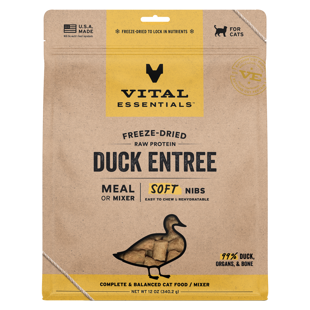 Vital Essentials Freeze Dried Duck Soft Nibs Cat Food