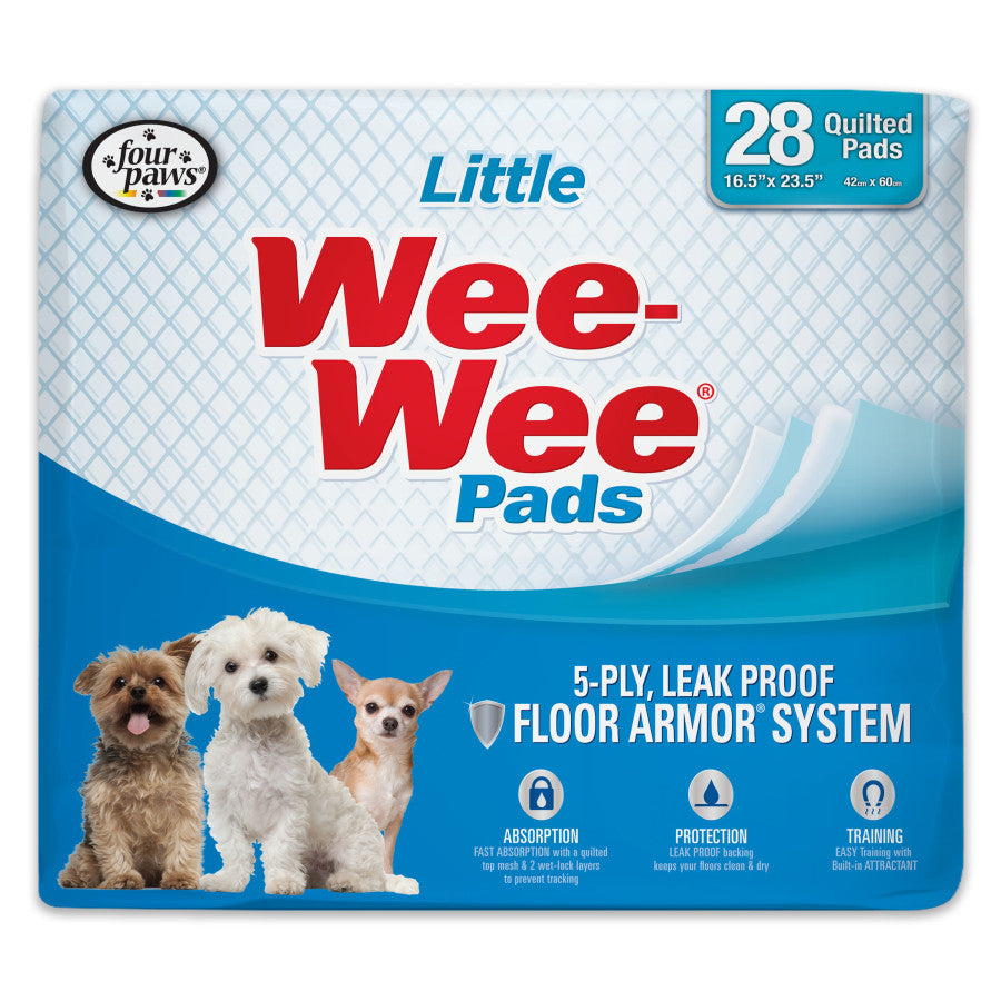 Four Paws Wee-Wee Puppy Housebreaking Pads for Little Dogs