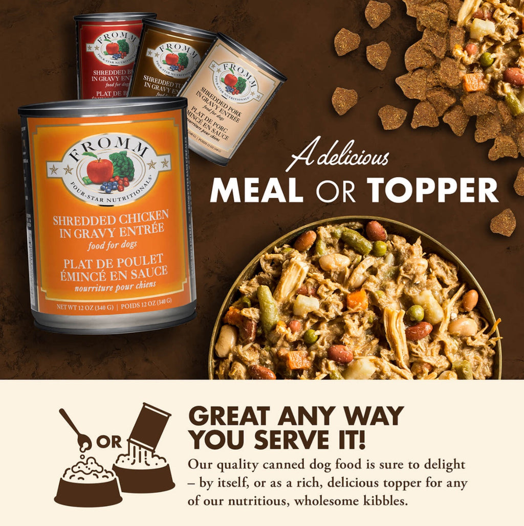 Fromm Four-Star Nutritionals Shredded Chicken in Gravy Entree Food for Dogs