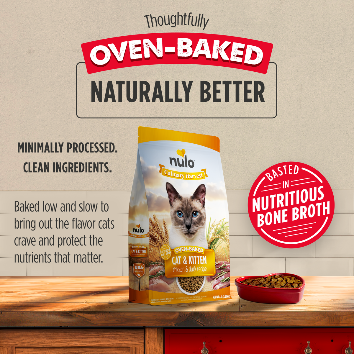 Nulo Culinary Harvest Baked Chicken & Duck Recipe Dry Cat & Kitten Food