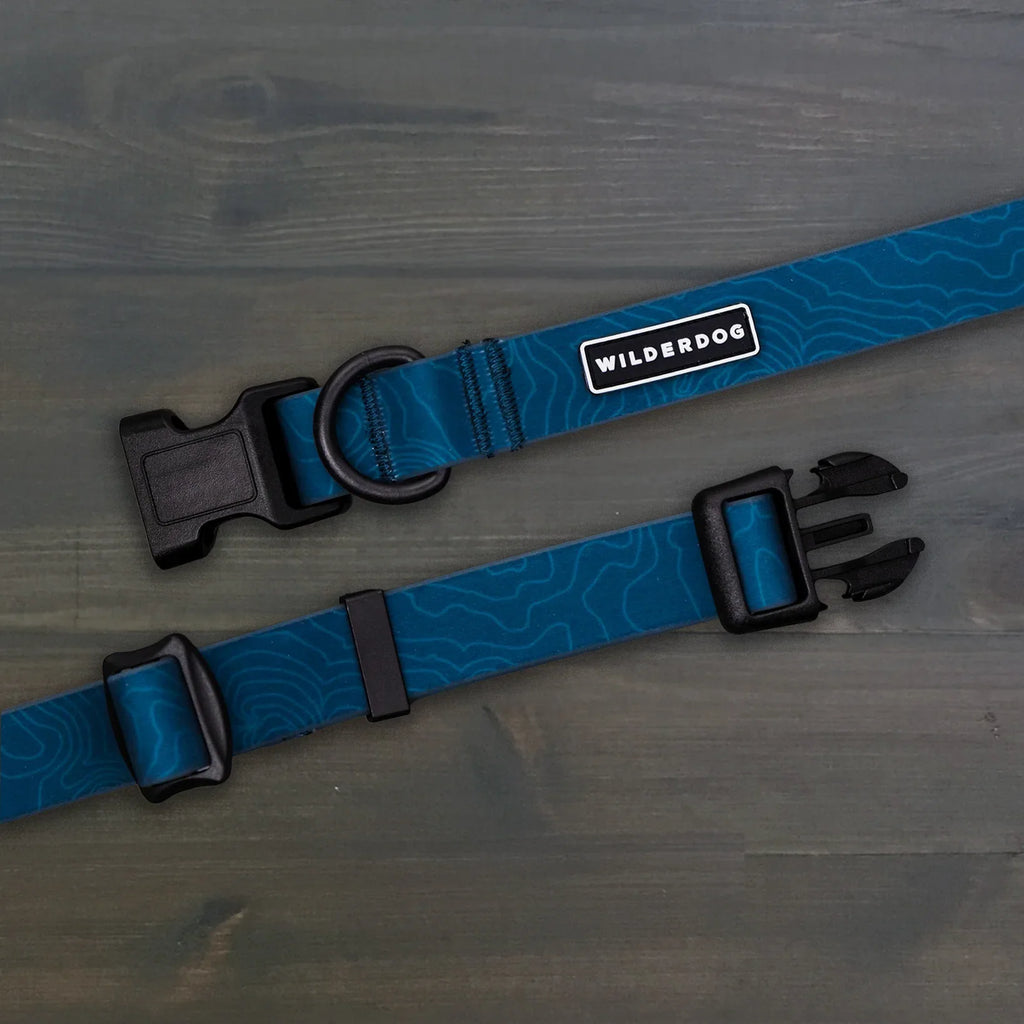 Wilderdog Waterproof Dog Collar, Pacific Blue