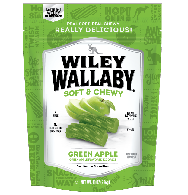 Wiley Wallaby Green Apple Australian Style Licorice