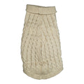 WonderfulPet Twist Knit Pullover Dog Sweater in Cream