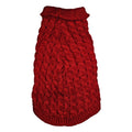 WonderfulPet Pullover Twist Knit Dog Sweater in Red
