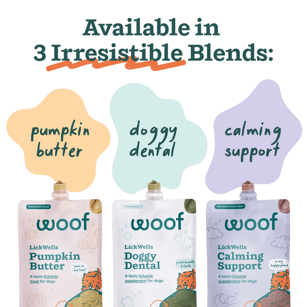 Woof Lickwells Doggy Dental Lickable Dog Treat Pouch