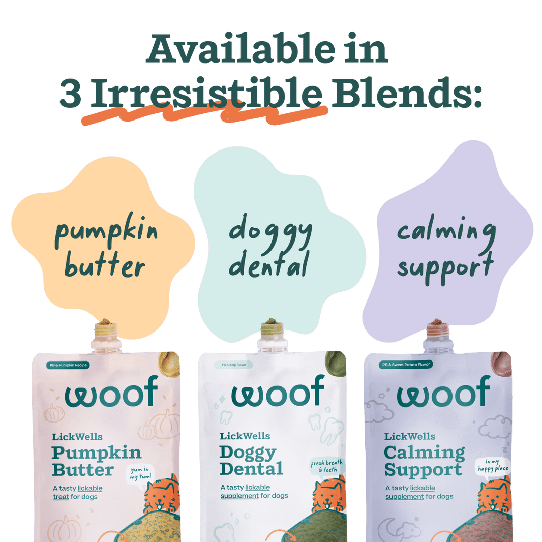 Woof Lickwells Doggy Dental Lickable Dog Treat Pouch