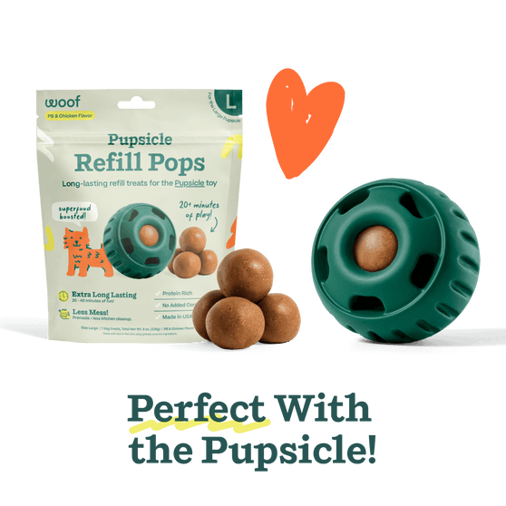 Woof Pupsicle Pops Beef & Peanut Butter Recipe Dog Treat