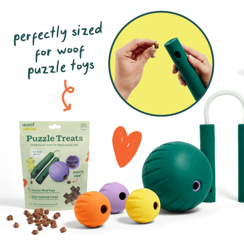 Woof Training and Puzzle Treat Refill Dog Treats