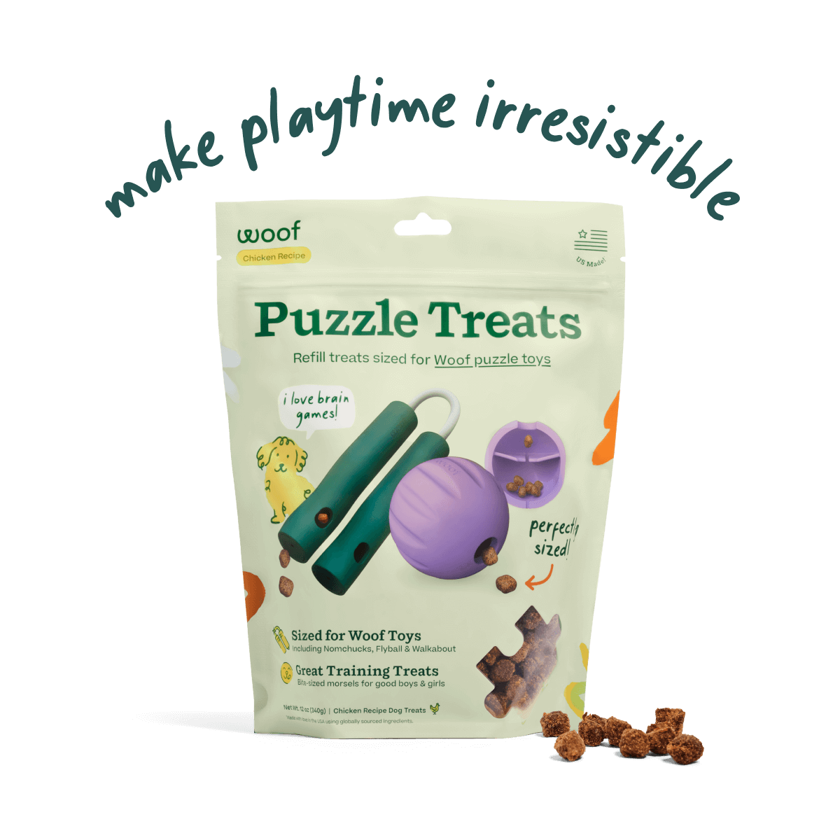 Woof Training and Puzzle Treat Refill Dog Treats