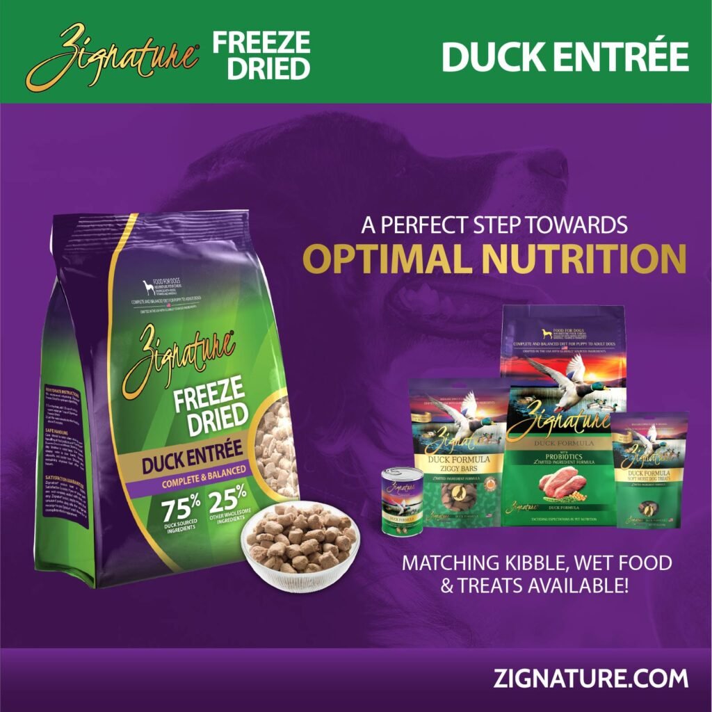 Zignature Freeze Dried Duck Entree Dog Food