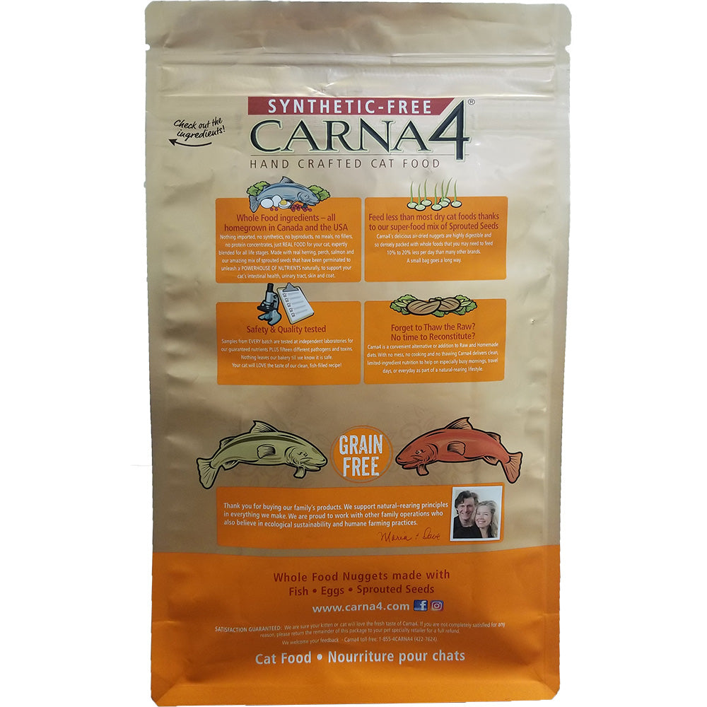 Carna4 Quick Baked Air Dried Grain Free Fish Dry Cat Food