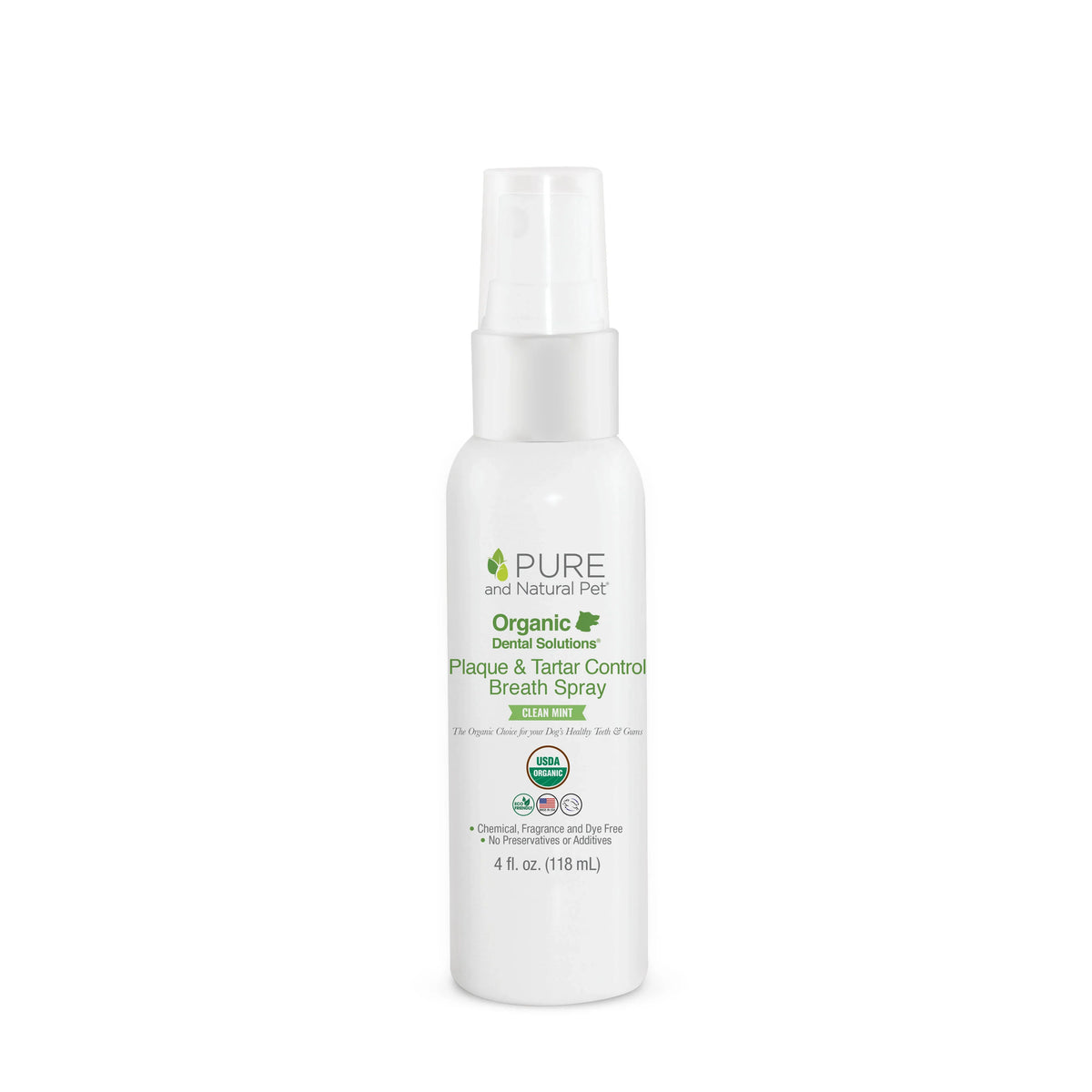 PURE and Natural Pet Plaque & Tartar Control Breath Spray for Dogs