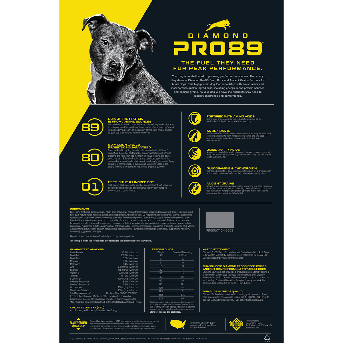 Diamond Pro89 Beef, Pork & Ancient Grains Formula Adult Dog Food