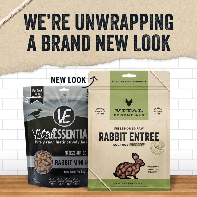 Vital Essentials Freeze-Dried Raw Rabbit Entree Dog Food Mini Nibs