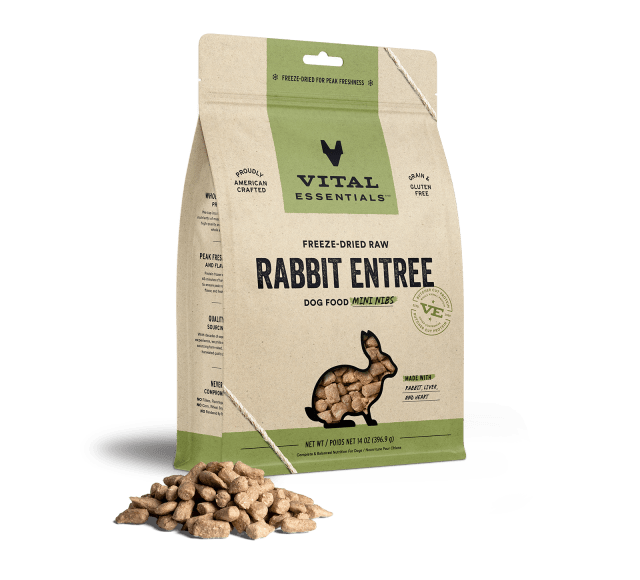Vital Essentials Freeze-Dried Raw Rabbit Entree Dog Food Mini Nibs