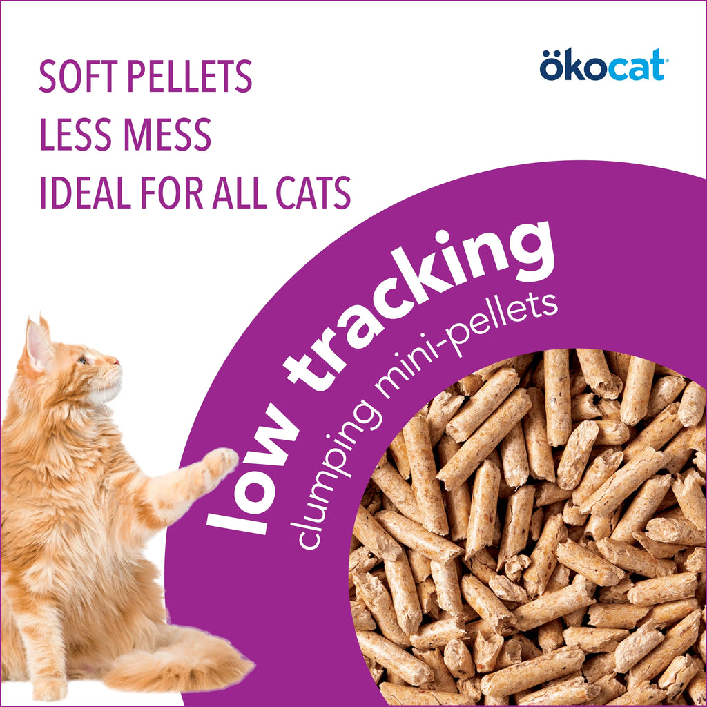 ökocat Low Tracking Mini-Pellets Clumping Wood Cat Litter
