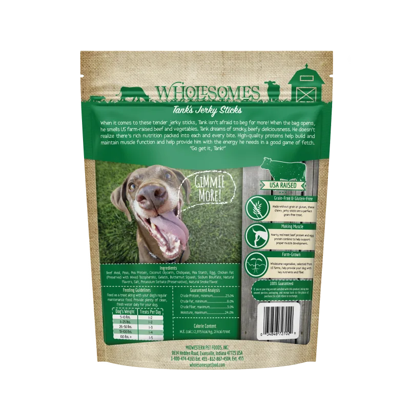 Wholesomes Tank's Beef Jerky Dog Treats