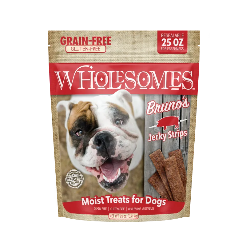 Wholesomes Bruno's Pork Jerky Strips Dog Treats