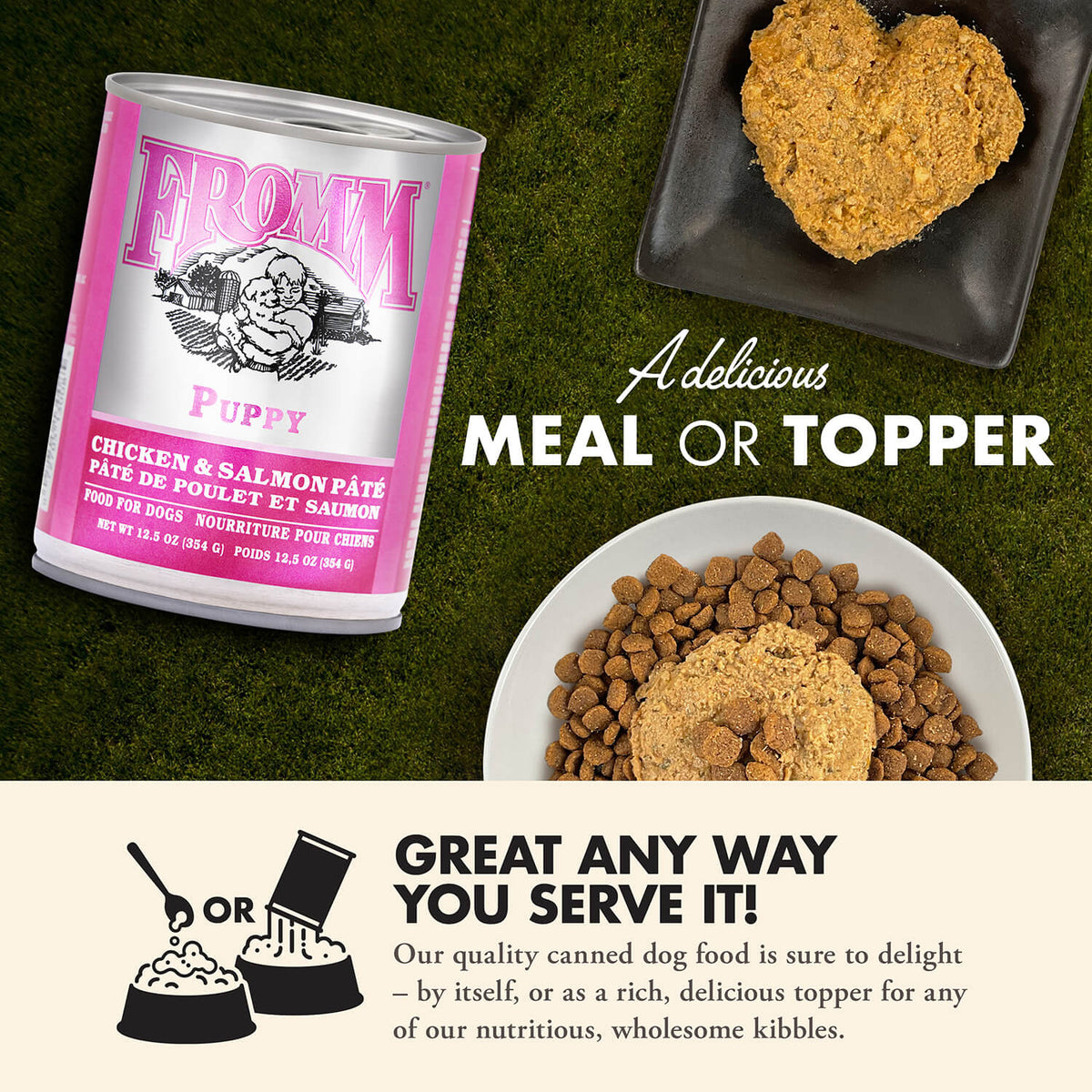Fromm Family Classic Puppy Chicken & Salmon Rice Pate Canned Puppy Food