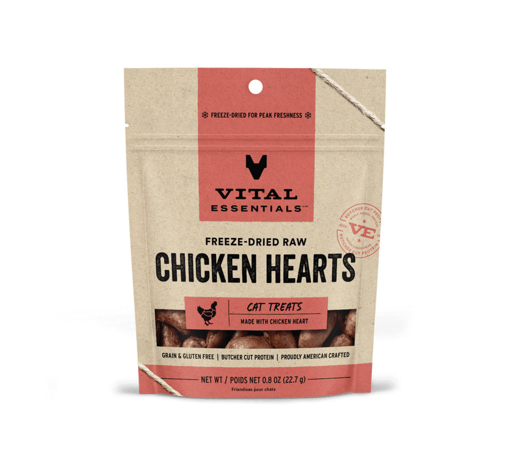 Vital Essentials Freeze-Dried Chicken Hearts Cat Treats