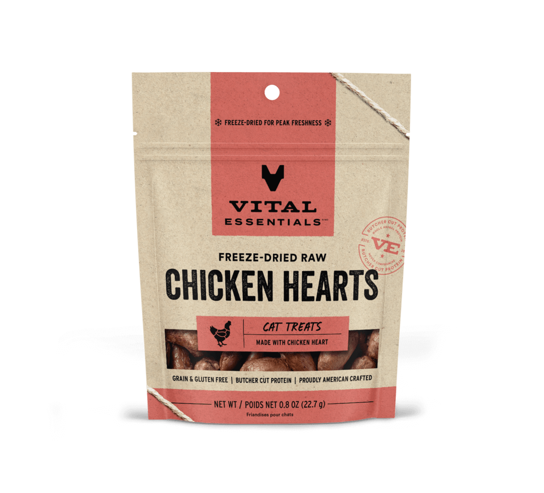 Vital Essentials Freeze-Dried Chicken Hearts Cat Treats
